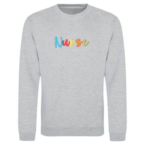 Nurse Embroidered 3d Puff Sweatshirt Thumbnail